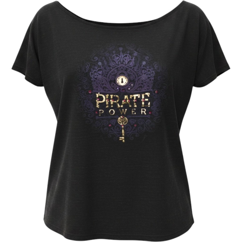 Pirate Power Disney Parks Black Graphic T-Shirt,‎ Large